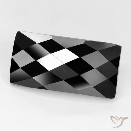 Espinélio Preto Natural 13.46ct, baguete, Opaco