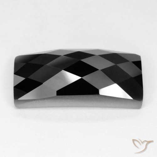Espinélio Preto Natural 13.46ct, baguete, Opaco