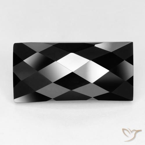 12.28ct Natural Preto Espinélio, baguete, Opaco