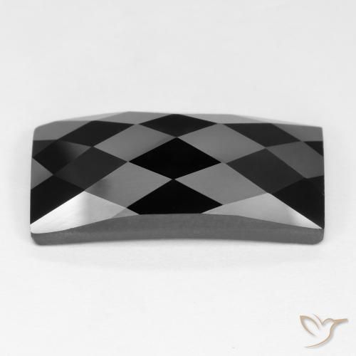 Espinélio Preto Natural 12.28ct, baguete, Opaco