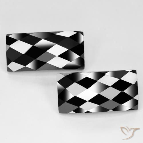 27.85ctw Natural Preto Espinélio, baguete, Opaco