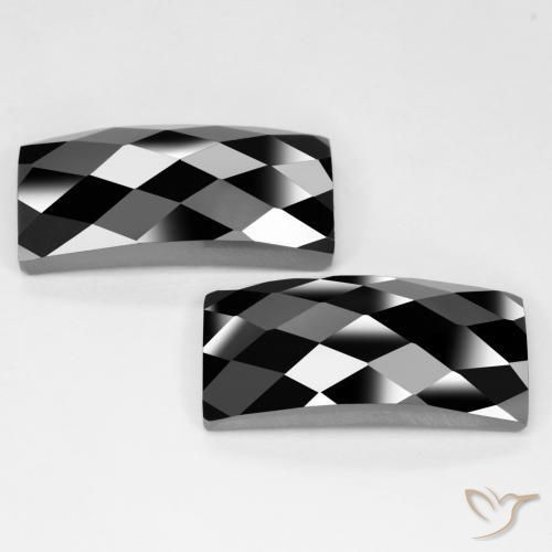 Pedras preciosas de Espinélio Preto natural de 27.85 ct, baguete, Opaco