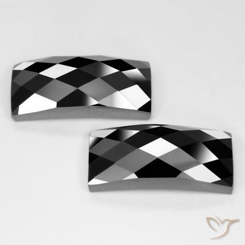 Pedras preciosas de Espinélio Preto natural de 28.23 ct, baguete, Opaco