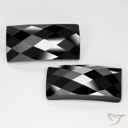 26.57ctw Natural Preto Espinélio, baguete, Opaco