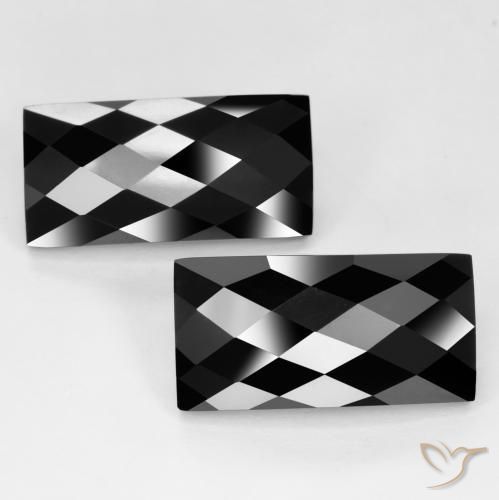 Pedras preciosas de Espinélio Preto natural de 26.57 ct, baguete, Opaco