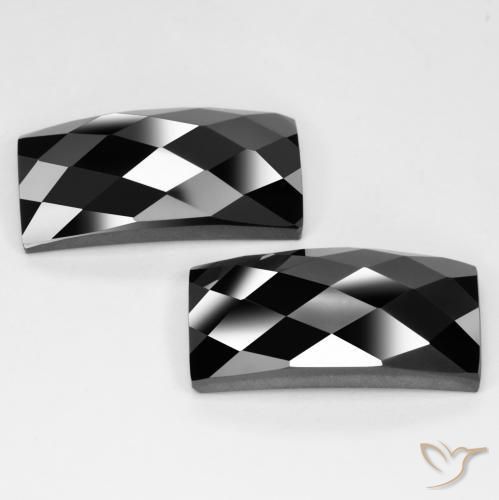 Pedras preciosas de Espinélio Preto natural de 29.37 ct, baguete, Opaco