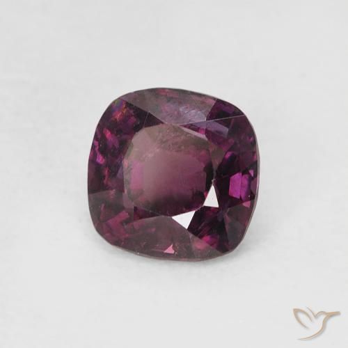 Espinélio Roxo profundo Natural 0.97ct, Almofada, VVS-VS