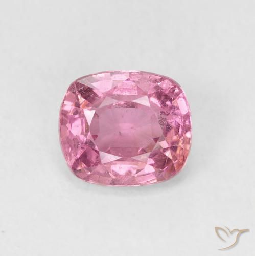 Espinela rosa de 1,47 quilates, almofada de 7 x 6,1 mm cortada da Tanzânia, Photo A