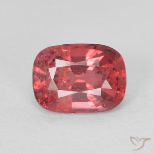 Espinela vermelha de 0,63 ct, almofada de 5,7 x 4,2 mm cortada da Tanzânia, Photo A