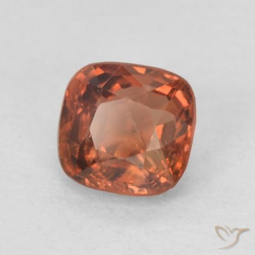 Espinélio Laranja Vermelho Natural 0.63ct, Almofada, VS