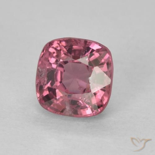 Espinélio Baga Rosa Roxa Natural 0.81ct, Almofada, VS