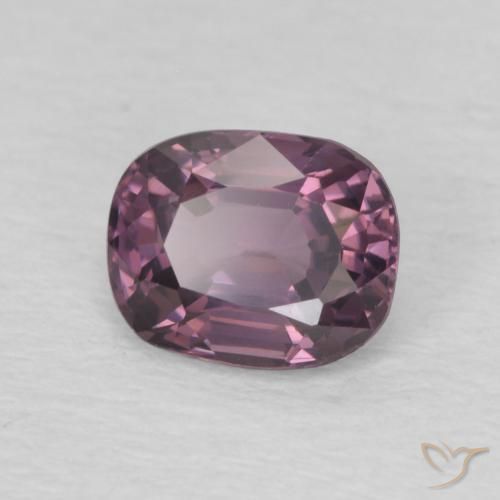 Espinélio Plum-Grey Natural 0.84ct, Almofada, VVS-VS