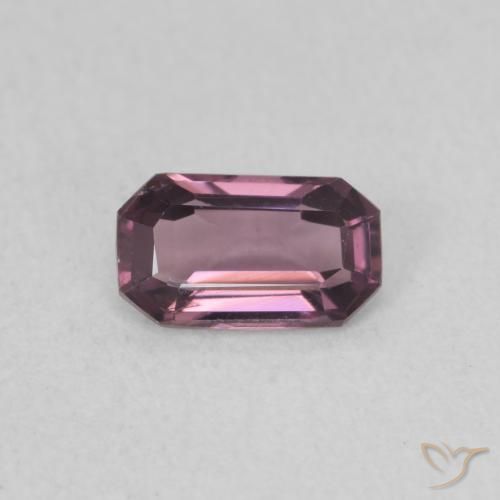 0.55ct Natural Magenta-rosa escuro Espinélio, Corte Esmeralda, VS