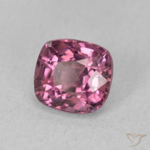 Espinélio Roxo rosado Natural 1.22ct, Almofada, VS