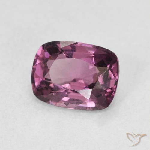 Espinélio Roxo profundo Natural 1.19ct, Almofada, VS