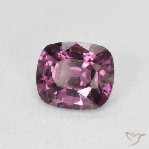 Espinélio Roxo profundo Natural 0.86ct, Almofada, VS