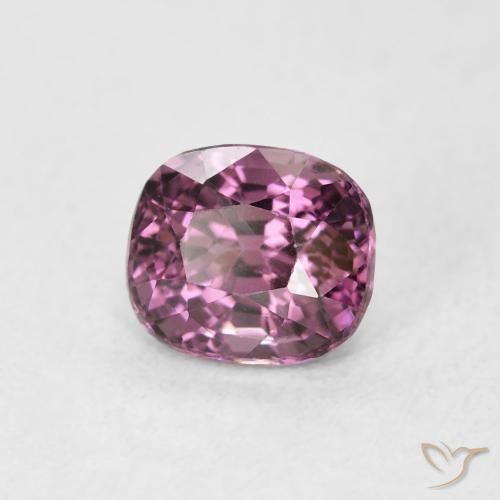 Espinélio roxo avermelhado Natural 1.08ct, Almofada, VS