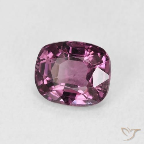 Espinélio Roxo profundo Natural 1.07ct, Almofada, VS