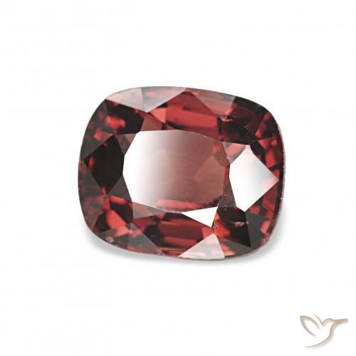 Espinélio Vermelho escarlate Natural 1.12ct, Almofada, VS