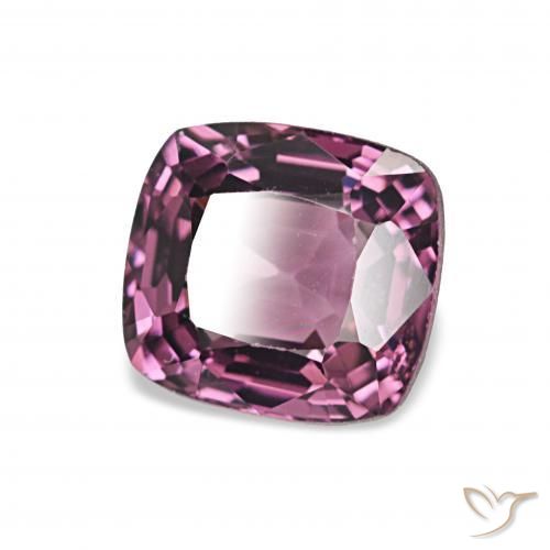 Espinélio roxo avermelhado Natural 1.58ct, Almofada, VVS-VS