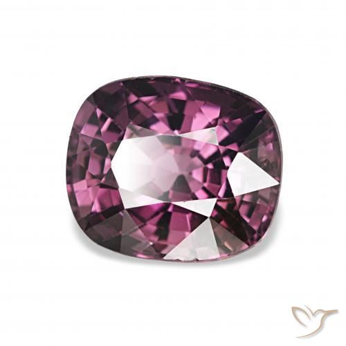 Espinélio roxo médio Natural 1.69ct, Almofada, VVS-VS