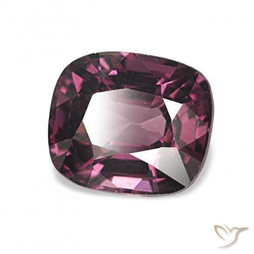 Espinélio Vermelho Roxo Profundo Natural 1.58ct, Almofada, VVS