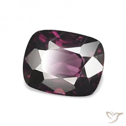 Espinélio Roxo profundo Natural 1.69ct, Almofada, VVS