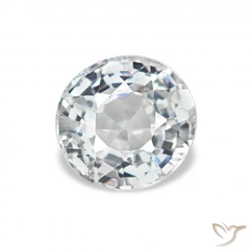 0.73ct Branco azulado Espinélio, Redondo, VS