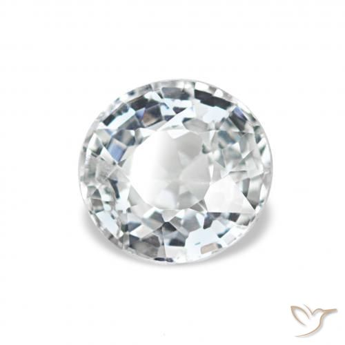 Espinélio Branco azulado Natural 0.73ct, Redondo, VS