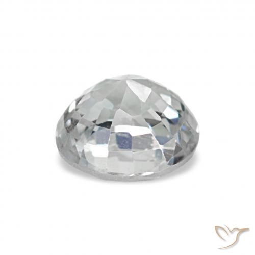 Espinélio Branco azulado Natural 0.73ct, Redondo, VS