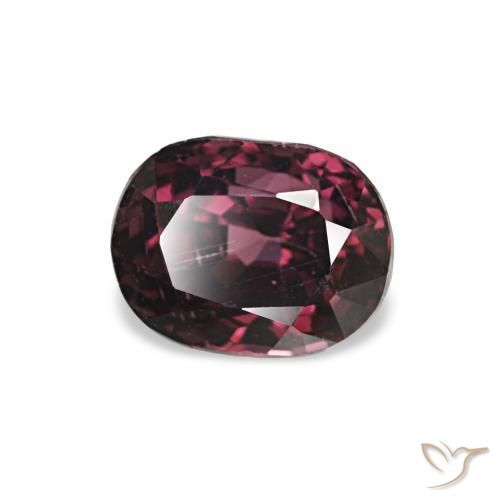 Espinélio Roxo profundo Natural 0.79ct, Almofada, VS