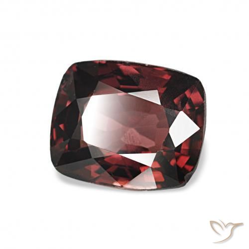 Espinélio Vinho vermelho Natural 1.49ct, Almofada, VVS-VS