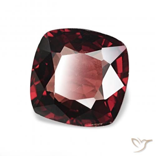 Espinélio Vermelho escuro Natural 0.98ct, Almofada, VVS