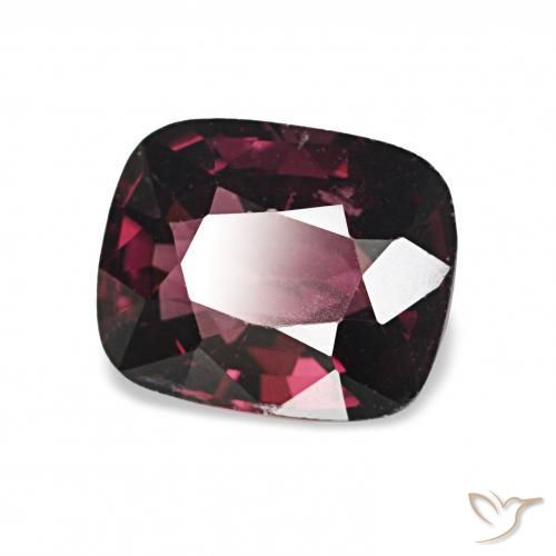 Espinélio Roxo profundo Natural 1.14ct, Almofada, VVS