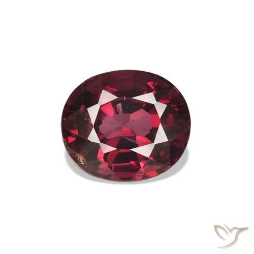 Espinélio Vermelho roxo Natural 0.74ct, oval, VS