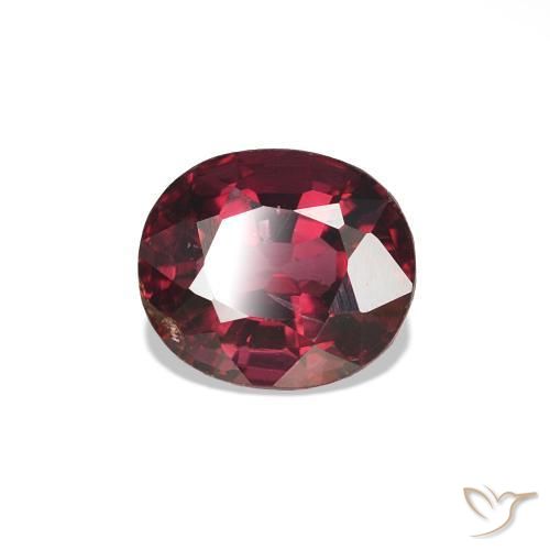 Espinélio Vermelho roxo Natural 0.74ct, oval, VS