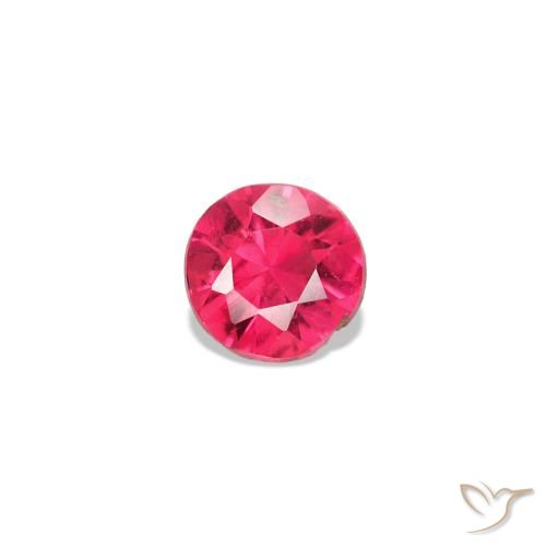 0.09ct rosa espinélio, redondo, VS-SI