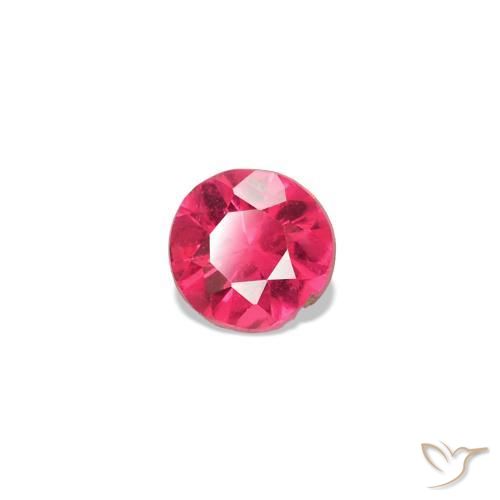 Espinélio rosa natural 0,09ct, corte redondo, VS-SI