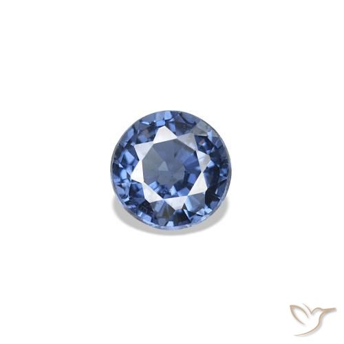 Espinélio Azul escuro médio Natural 0.21ct, Redondo, VVS