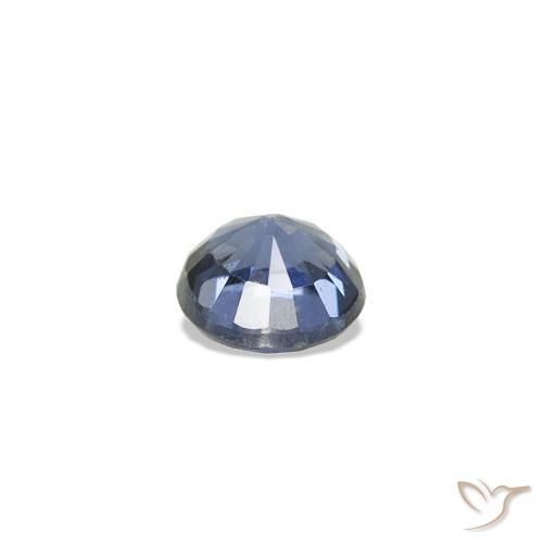Espinélio Azul escuro médio Natural 0.21ct, Redondo, VVS
