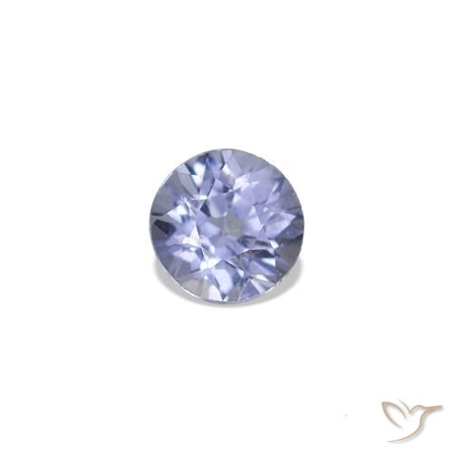 Espinélio Azul púrpura claro Natural 0.18ct, Redondo, VVS-VS