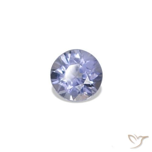 Espinélio Azul púrpura claro Natural 0.18ct, Redondo, VVS-VS