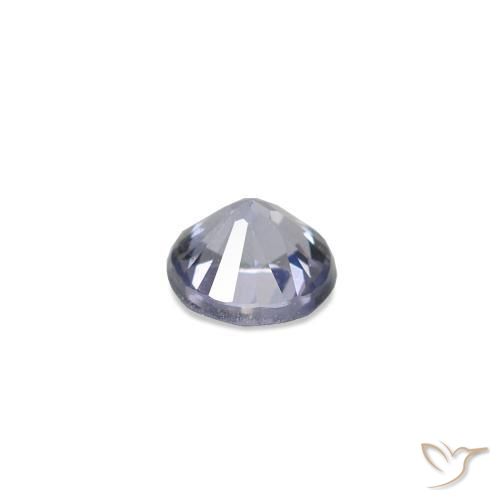 Espinélio Azul púrpura claro Natural 0.18ct, Redondo, VVS-VS