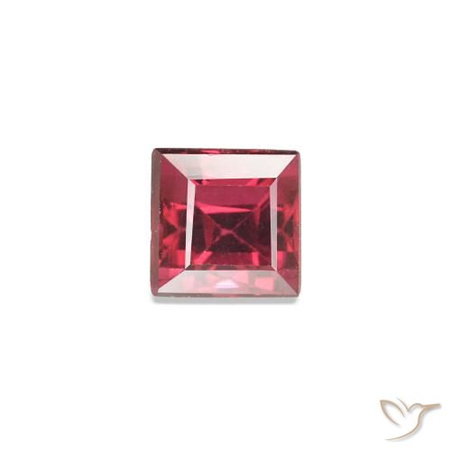 Espinélio Vermelho rosado Natural 0.24ct, Quadrado, VVS