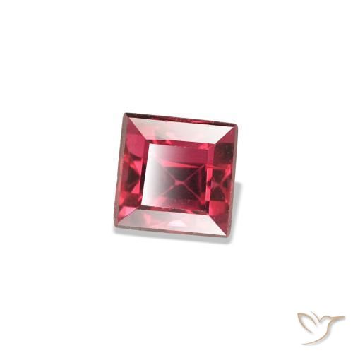 Espinélio Vermelho rosado Natural 0.24ct, Quadrado, VVS