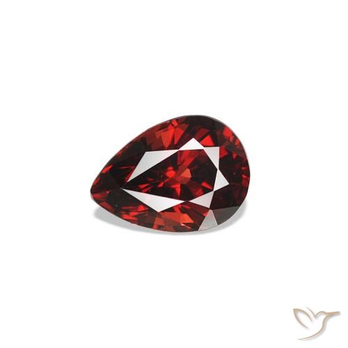 Espinélio Vermelho escuro Natural 0.59ct, Formato de pêra, VVS