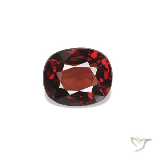 Espinélio Vermelho escuro Natural 0.58ct, Almofada cortada, VVS-VS