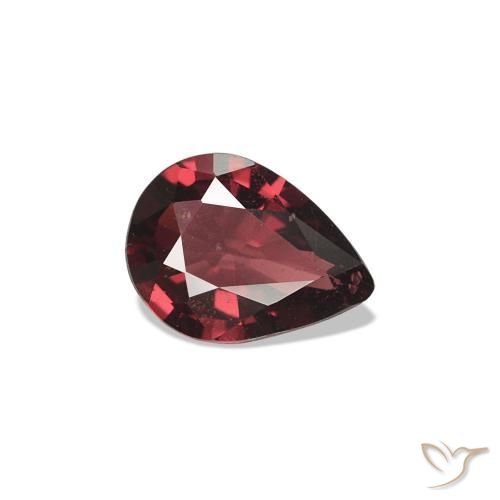Espinélio Vermelho Sangue Profundo Natural 0.42ct, Formato de pêra, VVS-VS