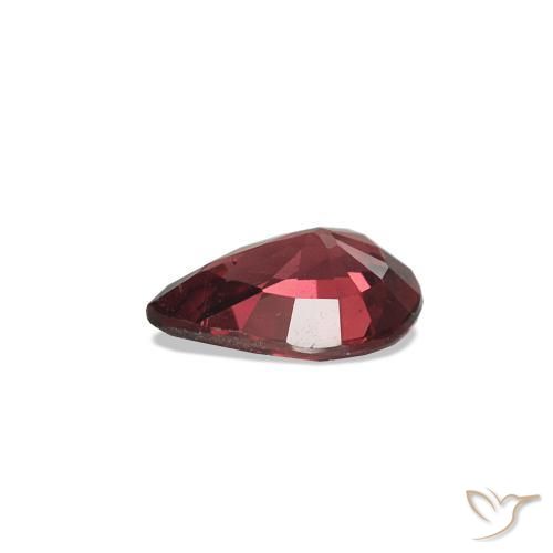 Espinélio Vermelho Sangue Profundo Natural 0.42ct, Formato de pêra, VVS-VS