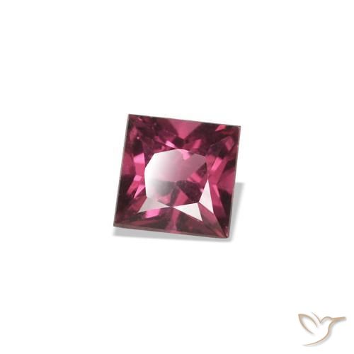 Espinélio Vermelho roxo Natural 0.18ct, Quadrado, VVS-VS